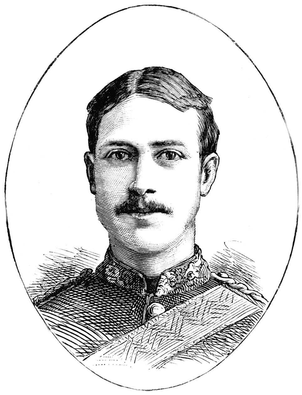 Porucznik Henry Gribble, 3. Gwardia Dragonów, ok. 1882 r. autorstwa Unbekannt
