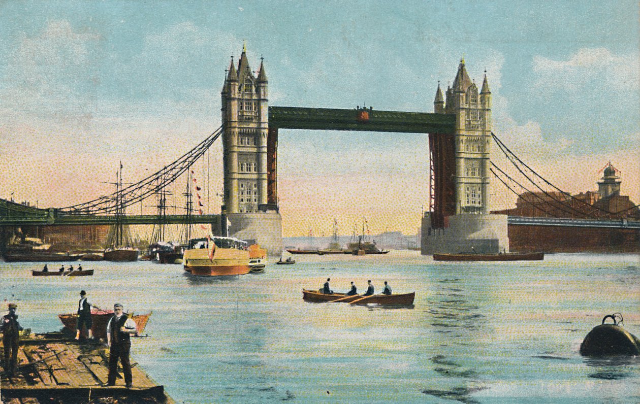 Londyn - Tower Bridge, 1908. autorstwa Unbekannt