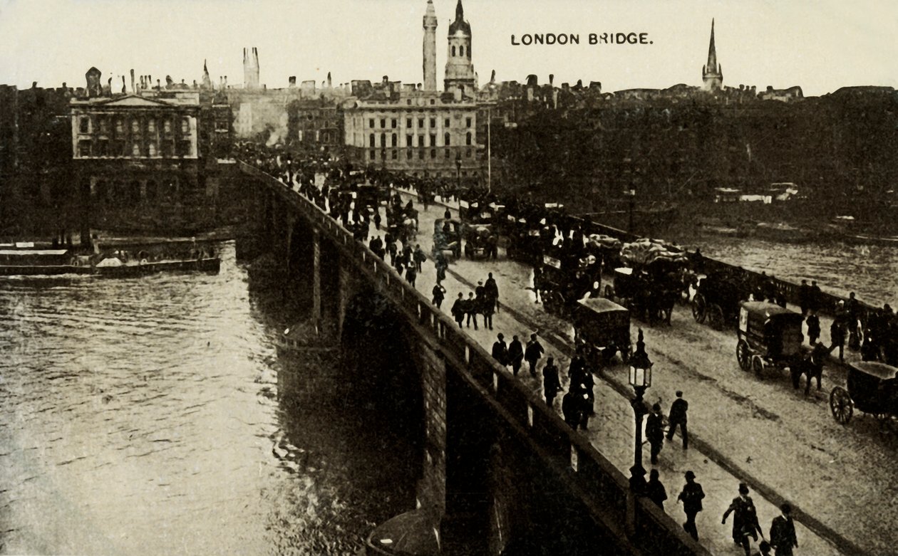 London Bridge, koniec XIX i początek XX wieku. autorstwa Unbekannt