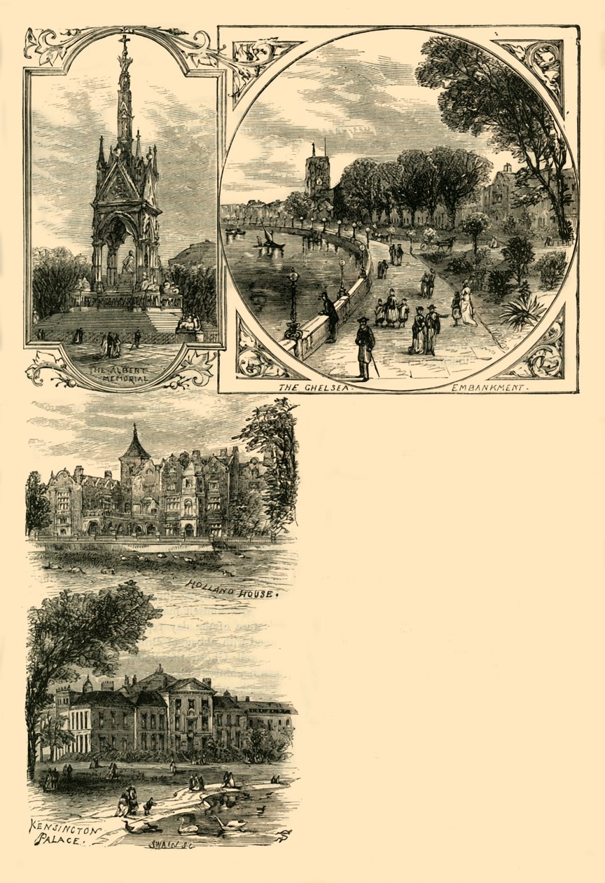 Londyn. Zachodnie przedmieścia, ok. 1876 r. autorstwa Unbekannt