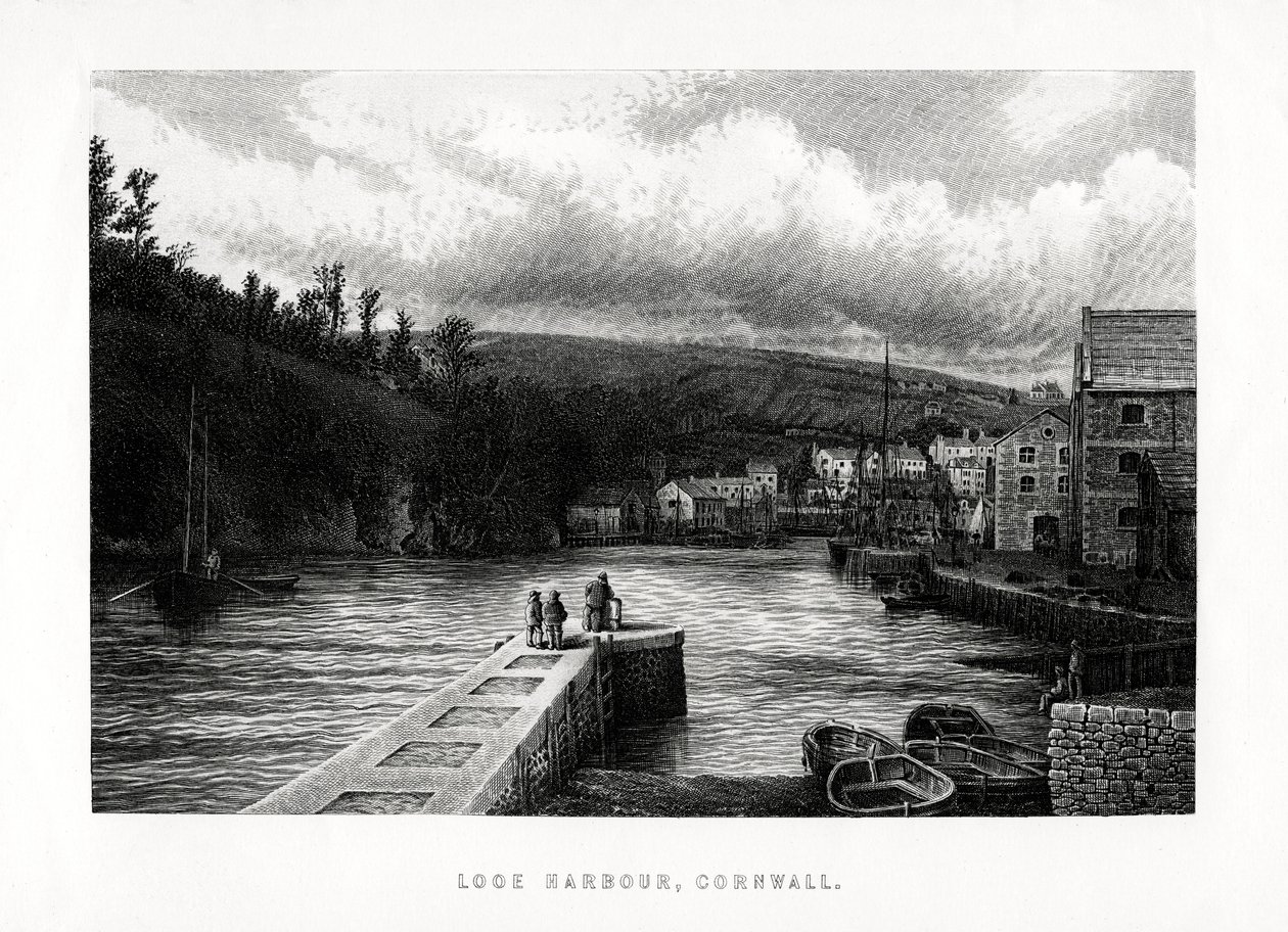 Looe Harbour, Kornwalia, Anglia, 1896 r. autorstwa Unbekannt