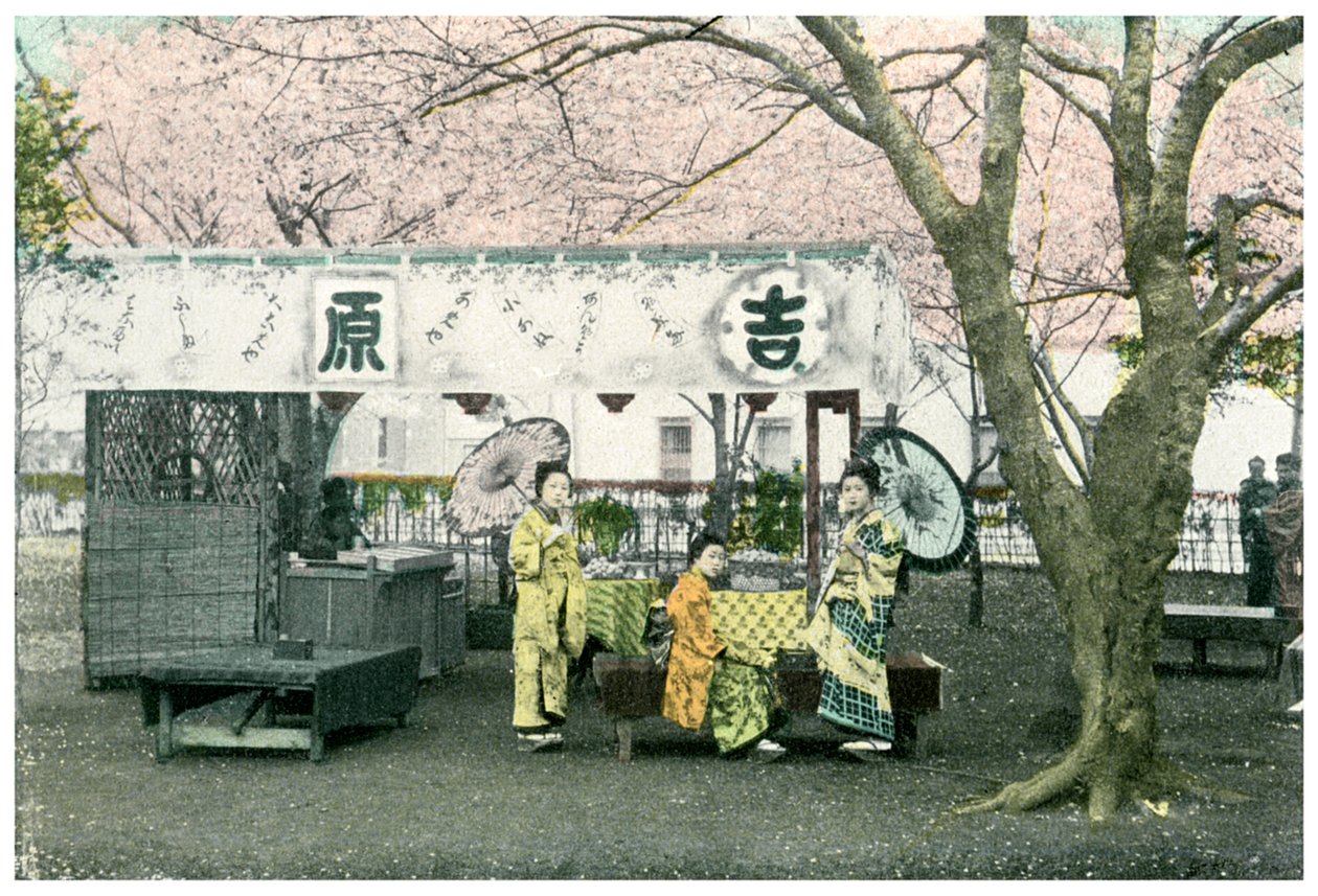 Stojak na lunch w publicznym parku, Japonia, 1904 autorstwa Unbekannt