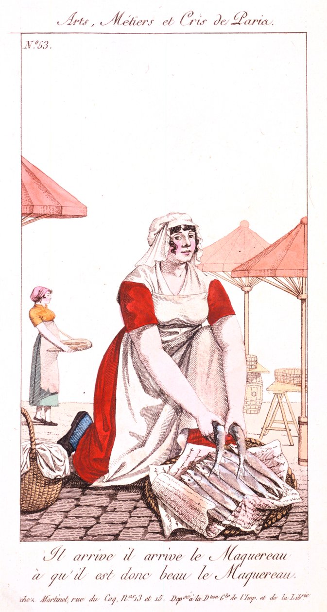 Sprzedawca makreli, 1826 autorstwa Unbekannt
