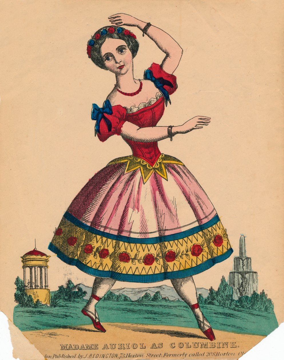 Madame Auriol jako Columbine, c1849. autorstwa Unbekannt