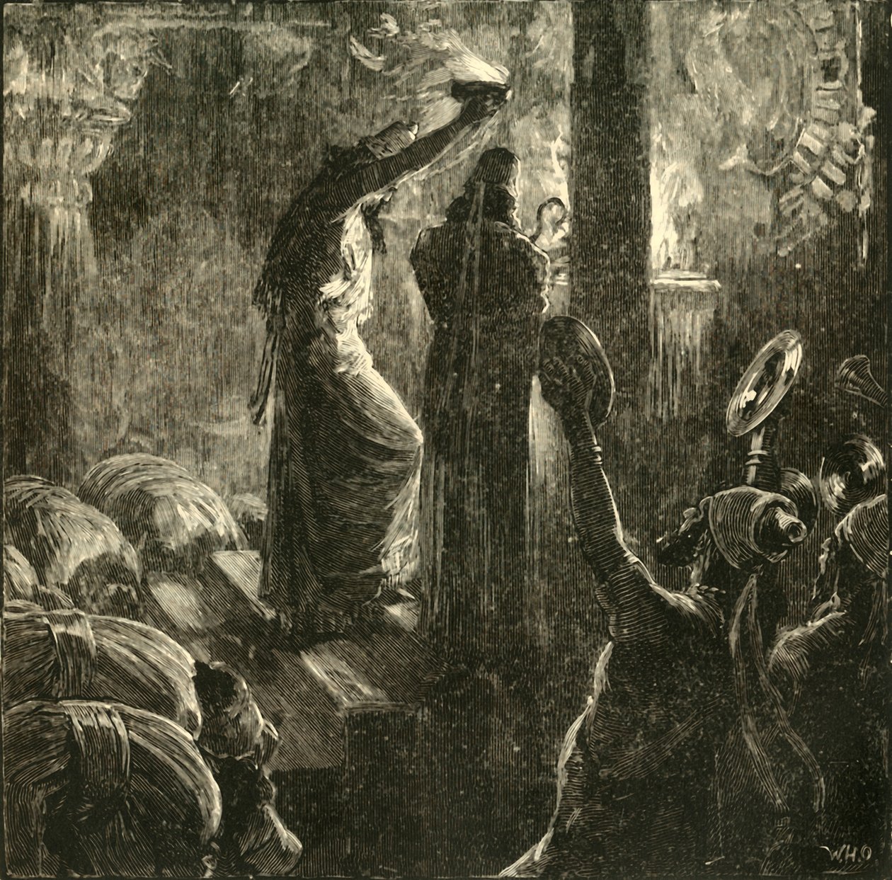 Magowie wokół świętego ognia, 1890. autorstwa Unbekannt
