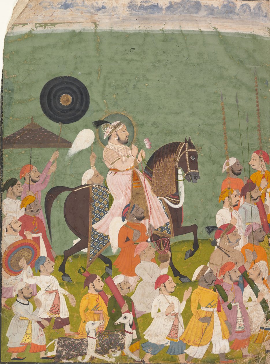 Maharana Jagat Singh II w Procesji, ca. 1745. autorstwa Unbekannt