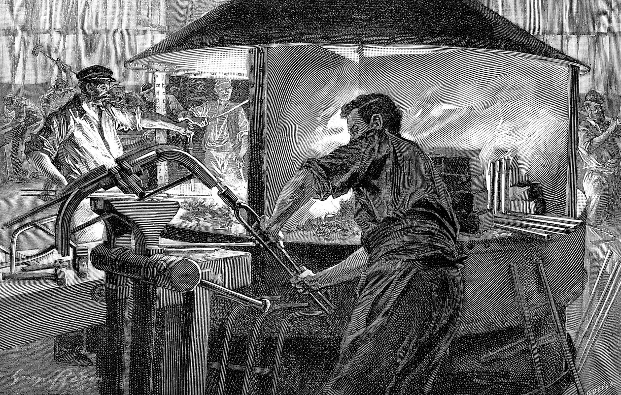 Produkcja kierownic rowerowych, Francja, 1896 autorstwa Unbekannt