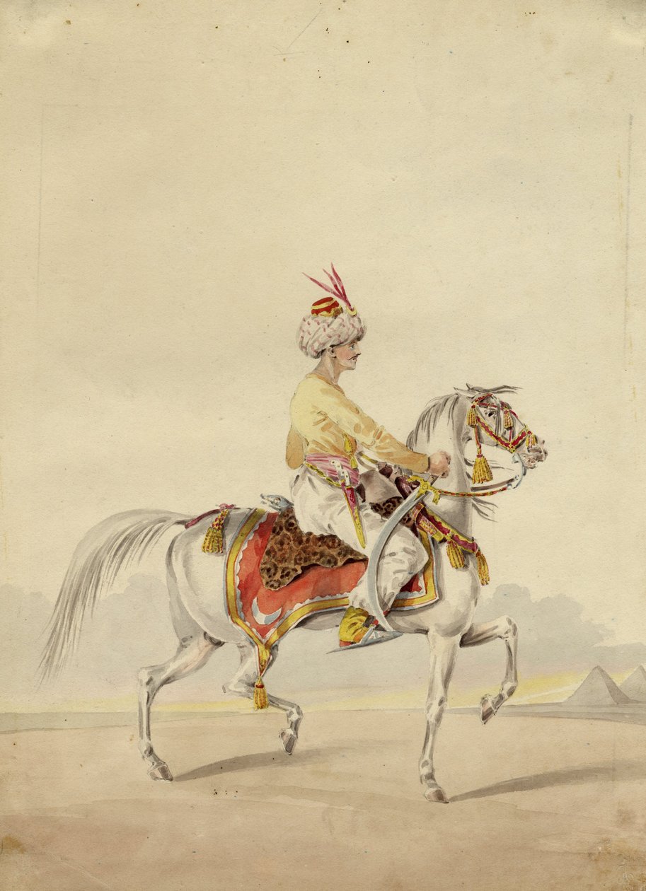 Mameluków na koniu, ok. 1825 autorstwa Unbekannt