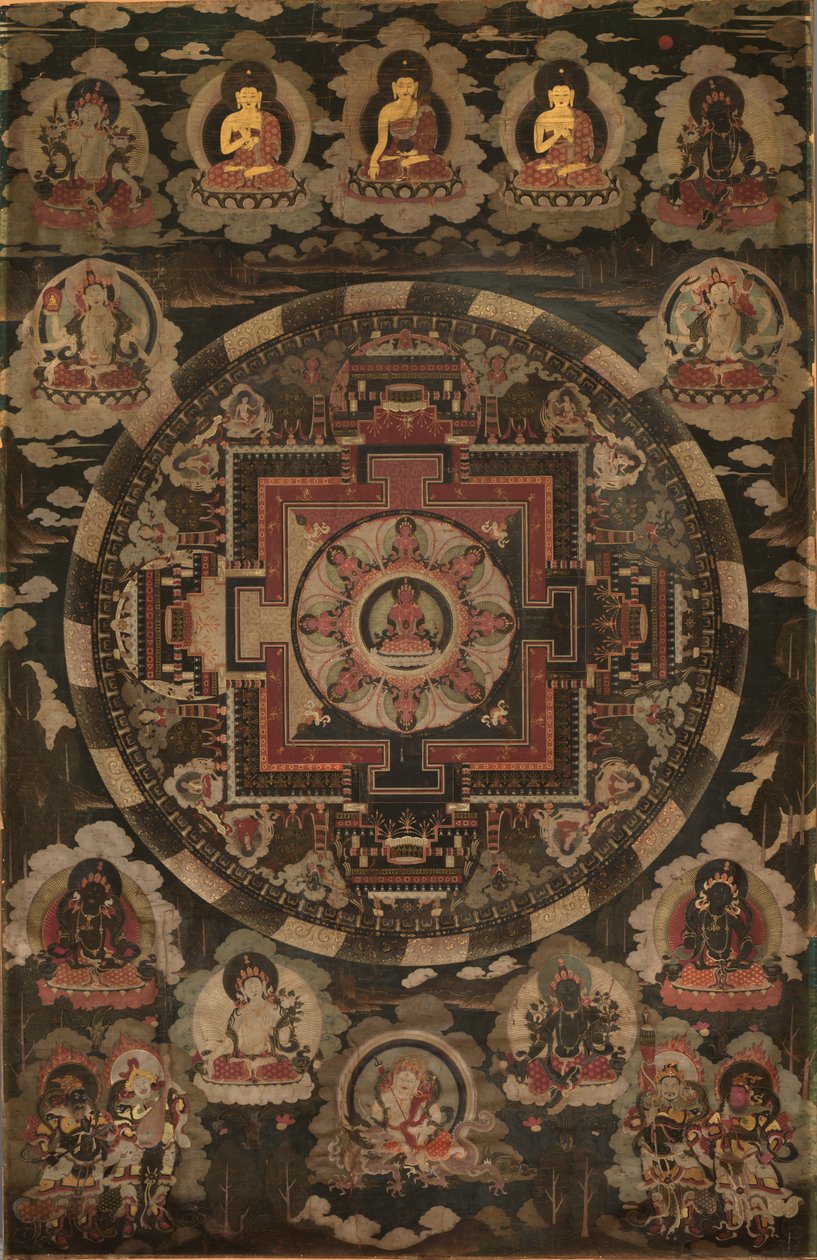 Mandala, początek XVIII wieku. autorstwa Unbekannt