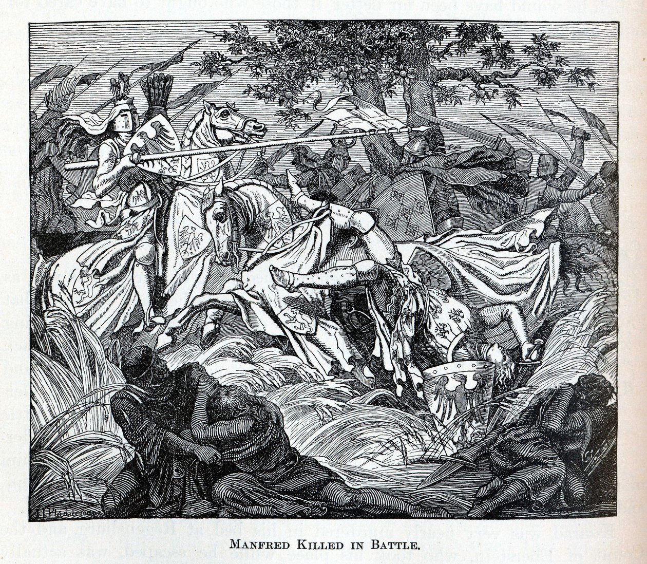 Manfred zabity w bitwie, 1882 autorstwa Unbekannt