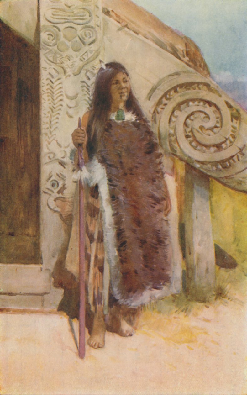 Maorys w stroju ludowym, 1924 autorstwa Unbekannt