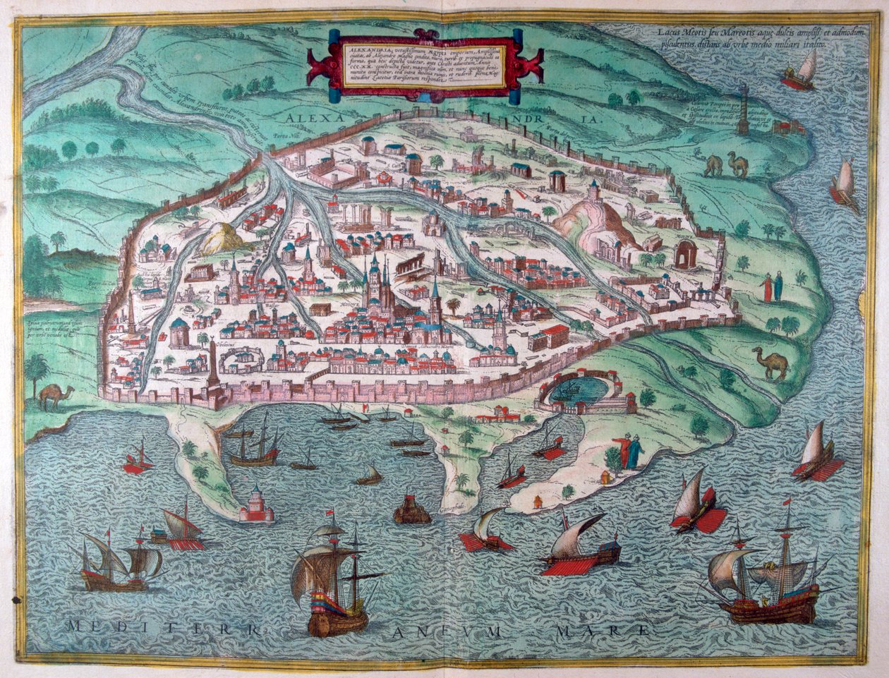 Mapa Aleksandrii, Egipt, XVII wiek autorstwa Unbekannt