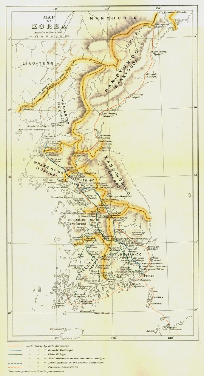Mapa Korei, 1903. autorstwa Unbekannt