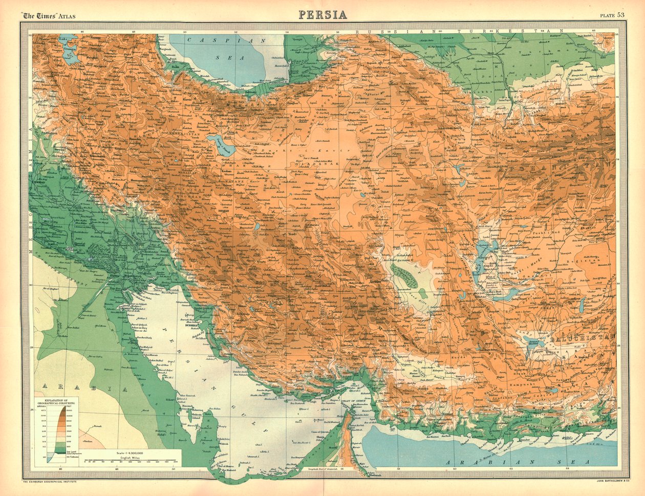 Mapa Persji autorstwa Unbekannt