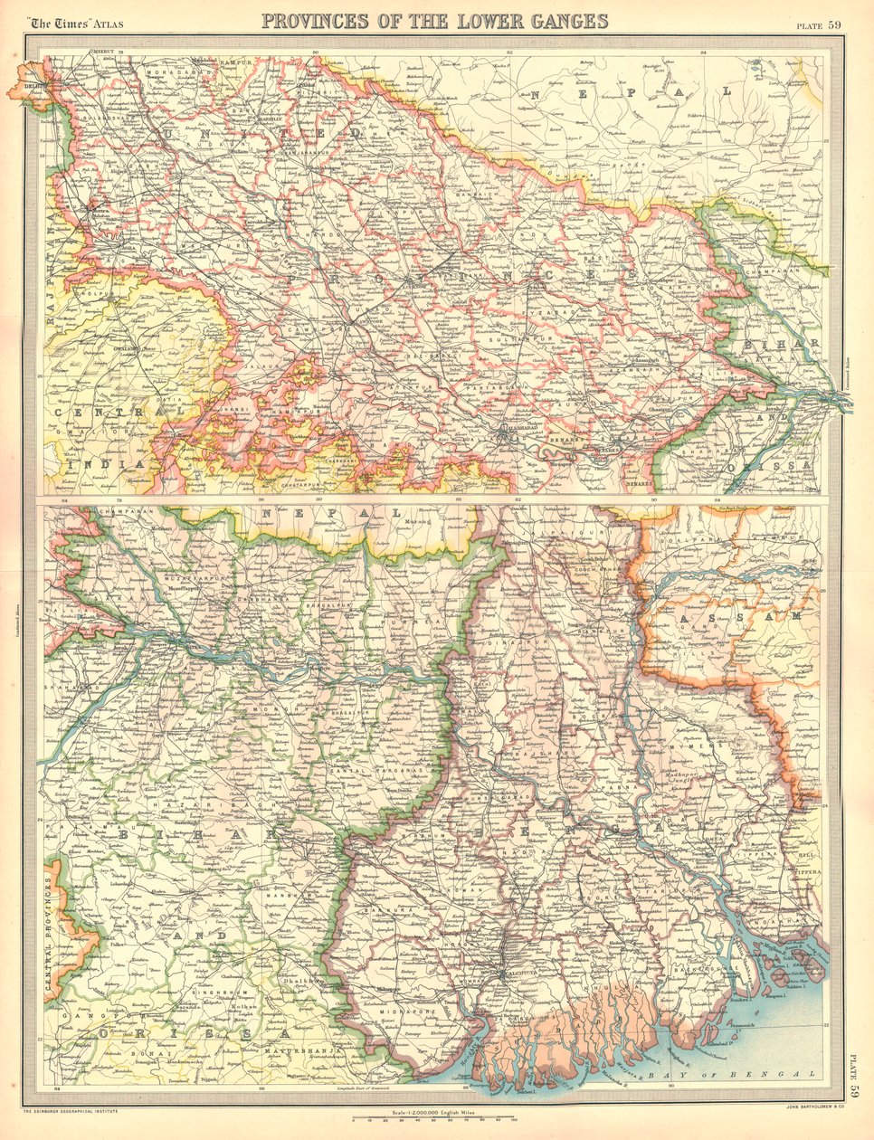 Mapa prowincji Dolnego Gangesu autorstwa Unbekannt