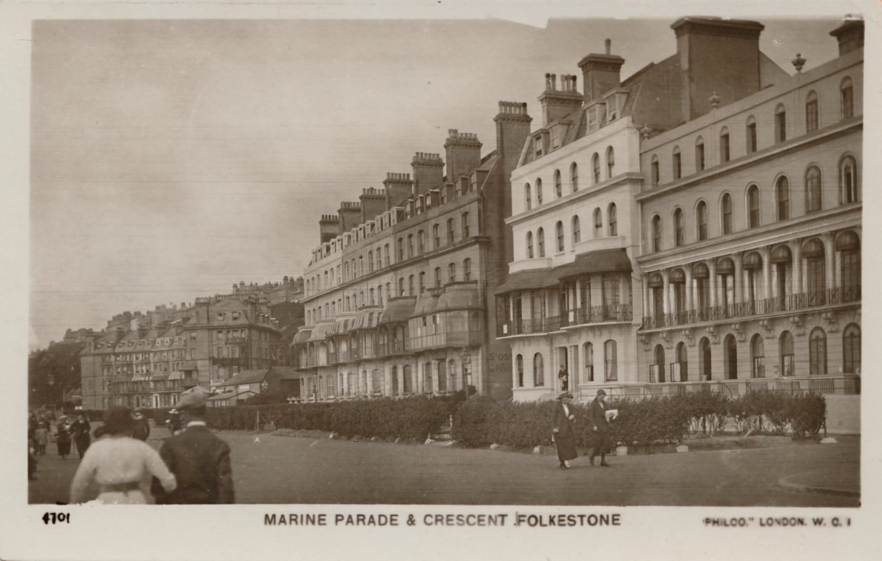 Marine Parade i Crescent Folkestone, koniec XIX-początek XX wieku autorstwa Unbekannt