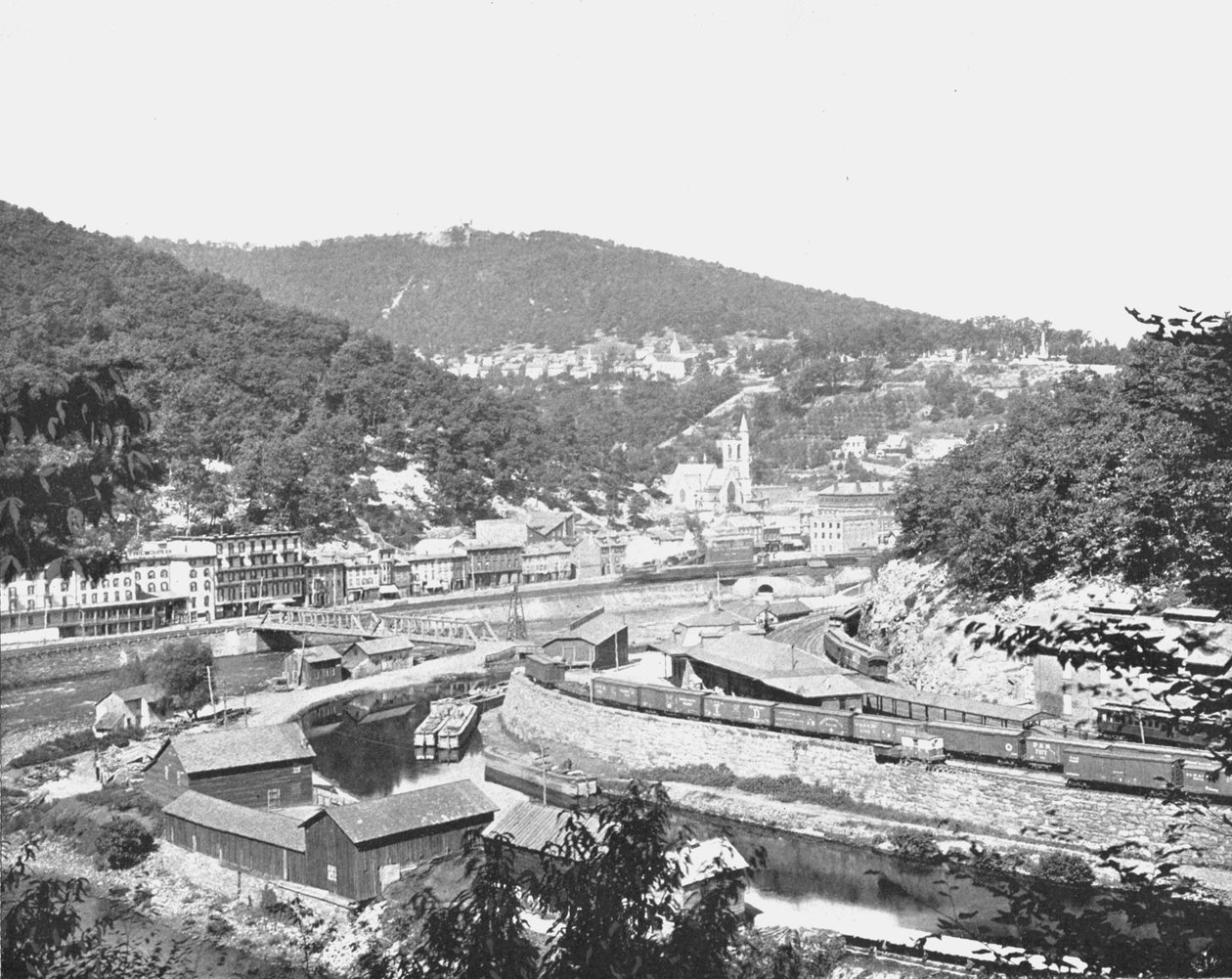 Mauch Chunk, Pensylwania, ukazujący Mount Pisgah, USA, ok. 1900 r. autorstwa Unbekannt