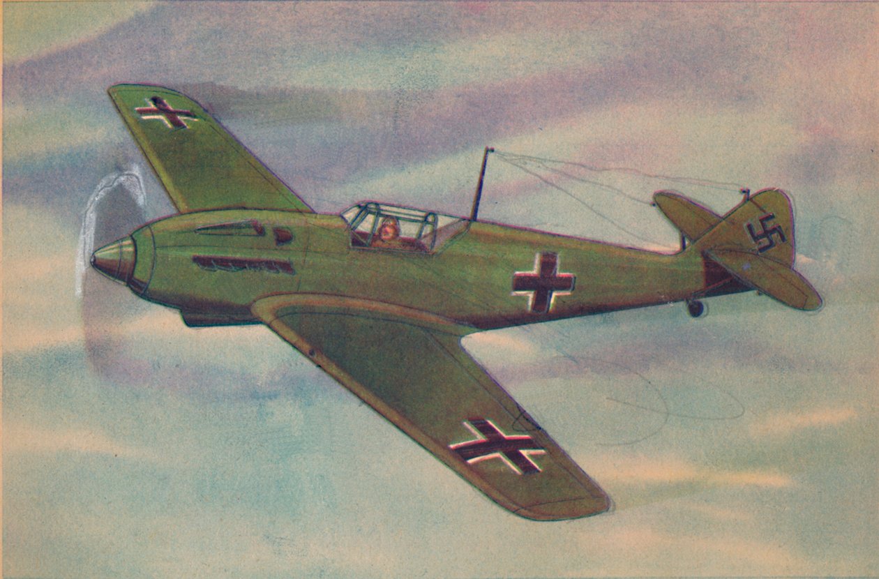 Messerschmitt M.E. 109 myśliwiec jednopłatowy, c1944. autorstwa Unbekannt