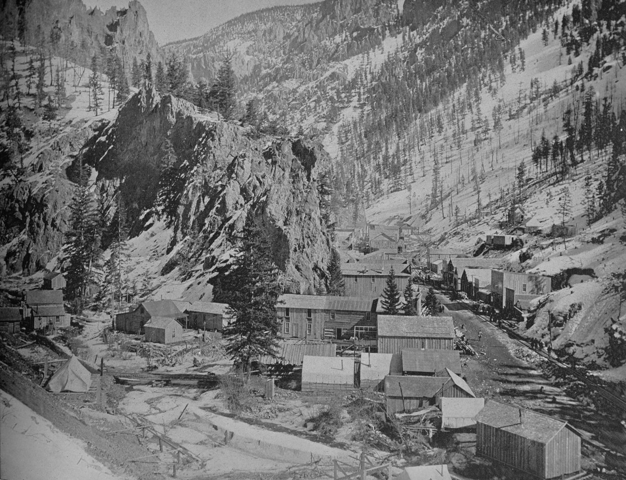 Obóz górniczy, Nevada, ok. 1897 r. autorstwa Unbekannt