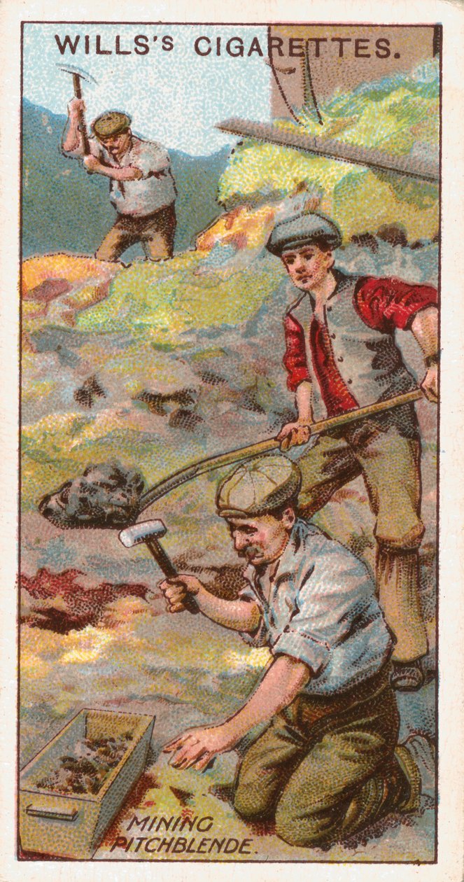 Mining Pitchblende, Kornwalia, Anglia, c1916 r. autorstwa Unbekannt