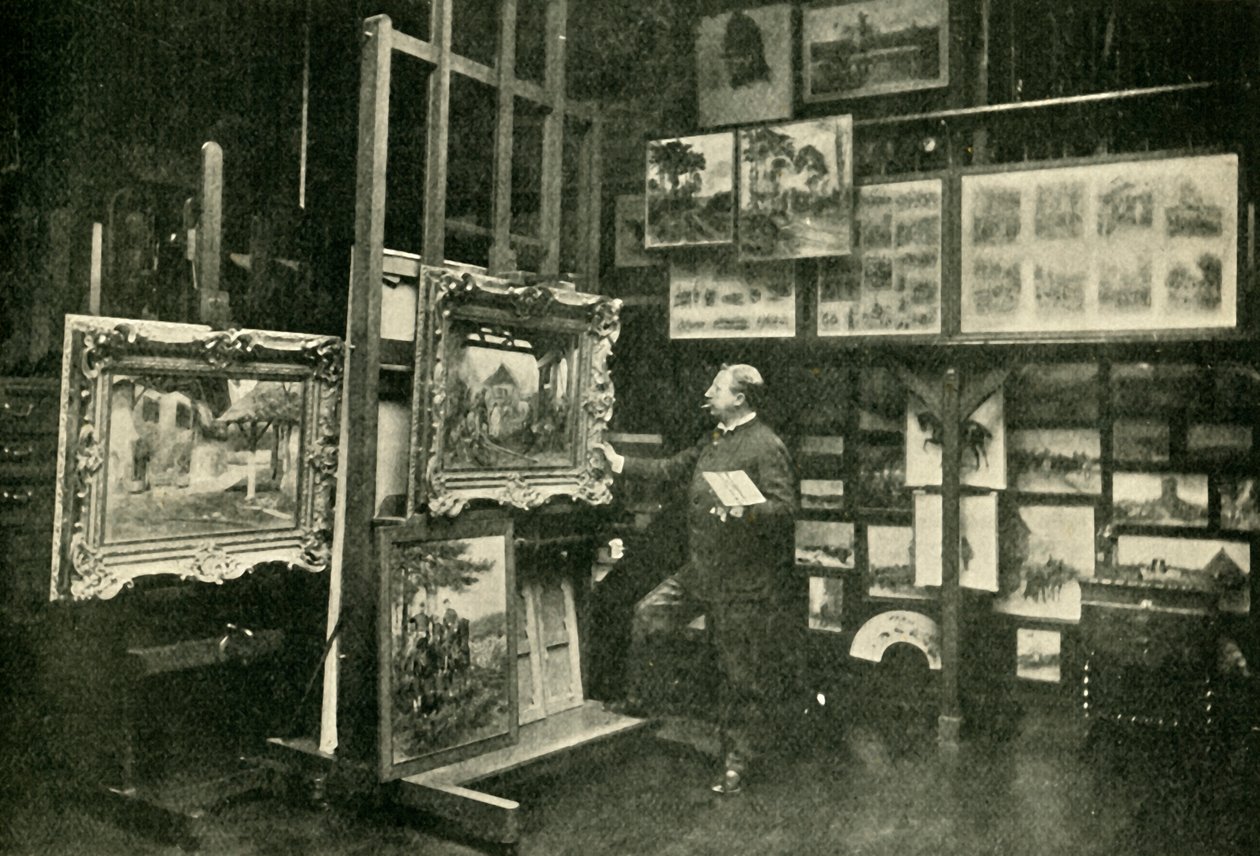 Monsieur Detaille w swojej pracowni, 1900. autorstwa Unbekannt