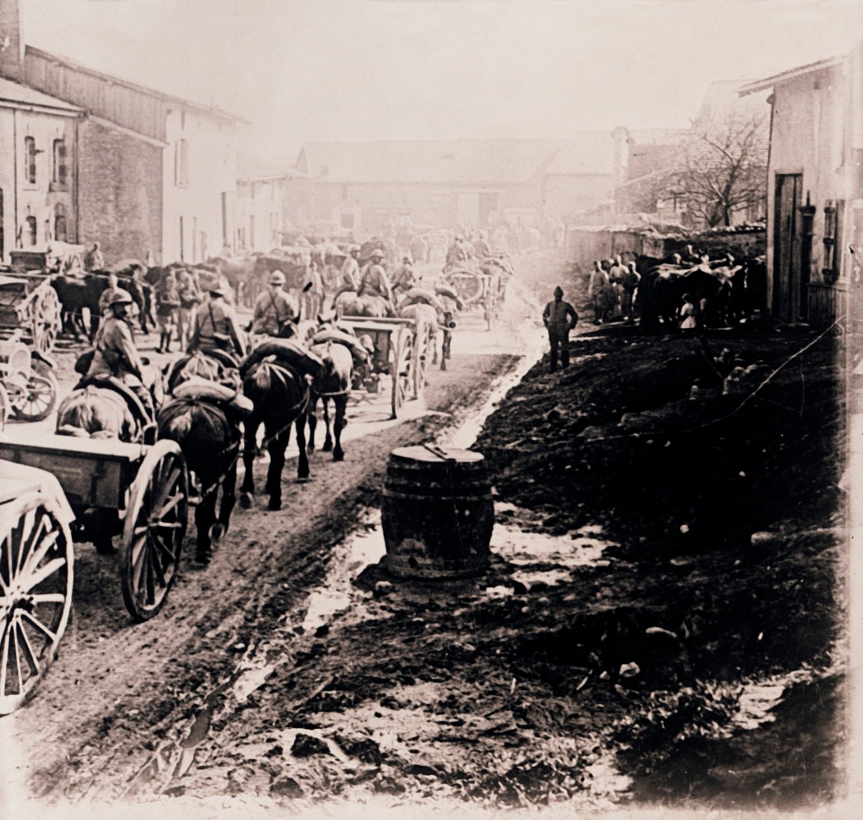 Oddziały konne z wozami, c1914-c1918 autorstwa Unbekannt