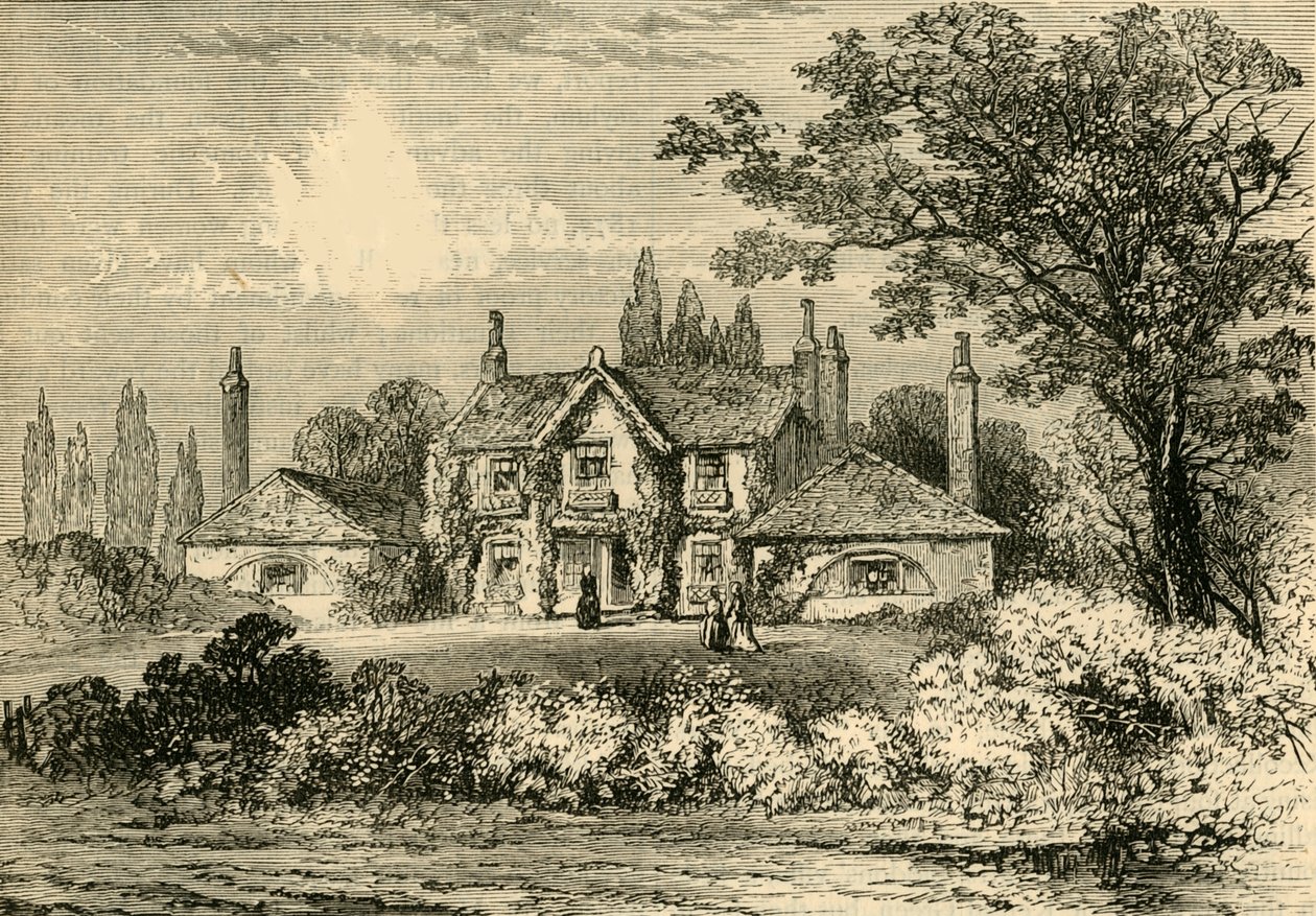 Dom pani Siddons w Westbourne Green, 1800, c1876. autorstwa Unbekannt