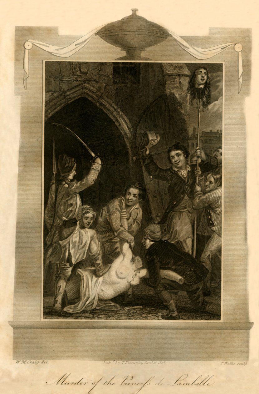 Morderstwo księżnej de Lamballe, 1792, 1816. autorstwa Unbekannt