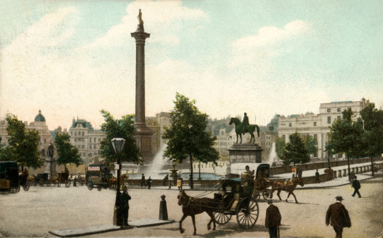 Kolumna Nelsona i Trafalgar Square, Londyn, 1906. autorstwa Unbekannt