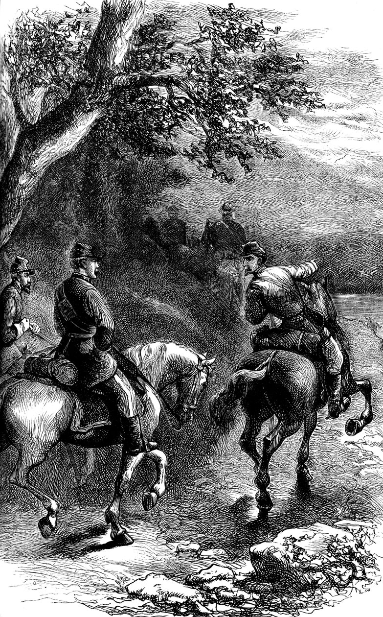 Marsz nocny na Harpers Ferry, Wirginia, ok. 1861 r., ok. 1880 r. autorstwa Unbekannt