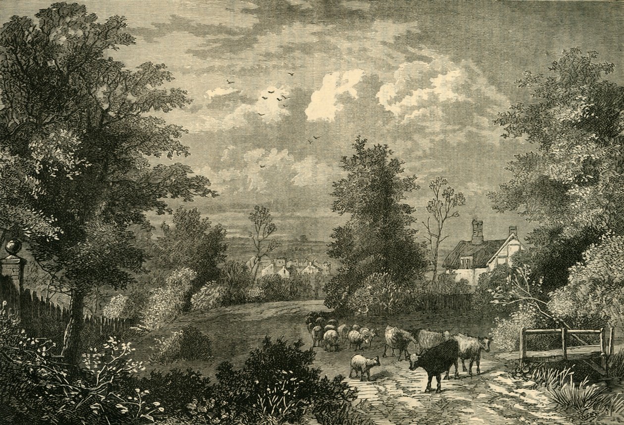 Notting Hill w 1750 r., ok. 1876 r. autorstwa Unbekannt