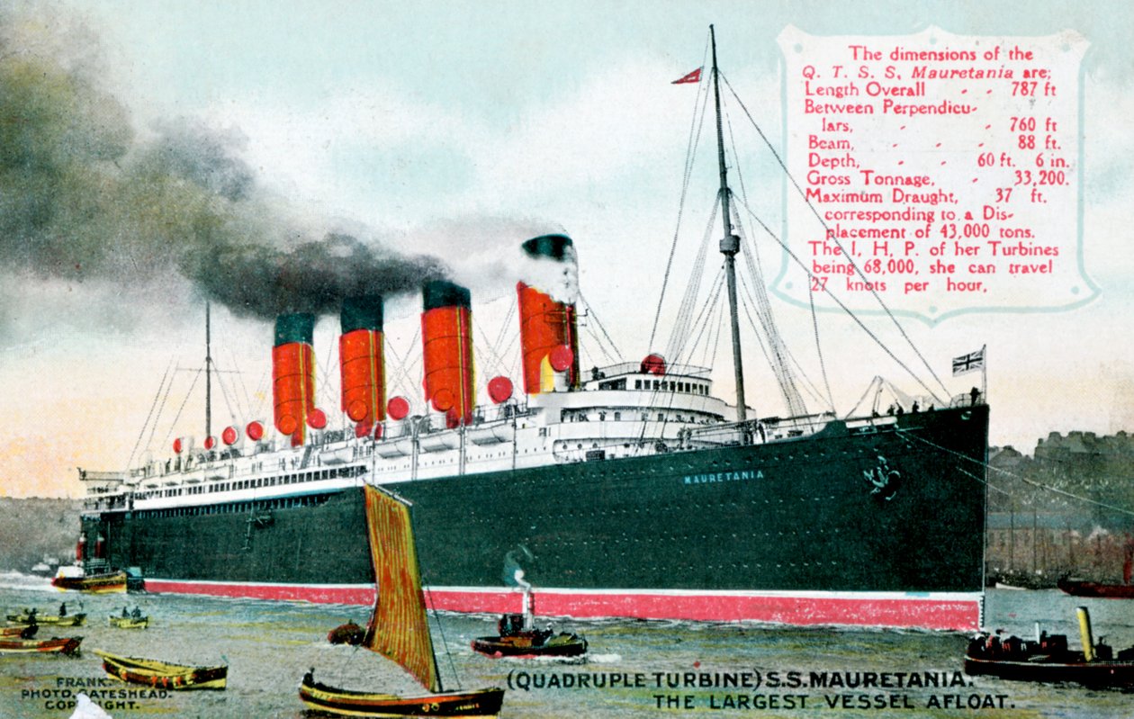 Oceaniczny liniowiec RMS Mauretania, XX wiek autorstwa Unbekannt