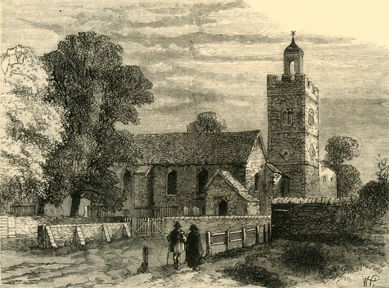 Stary kościół Camberwell w 1750 r., c1878 r. autorstwa Unbekannt