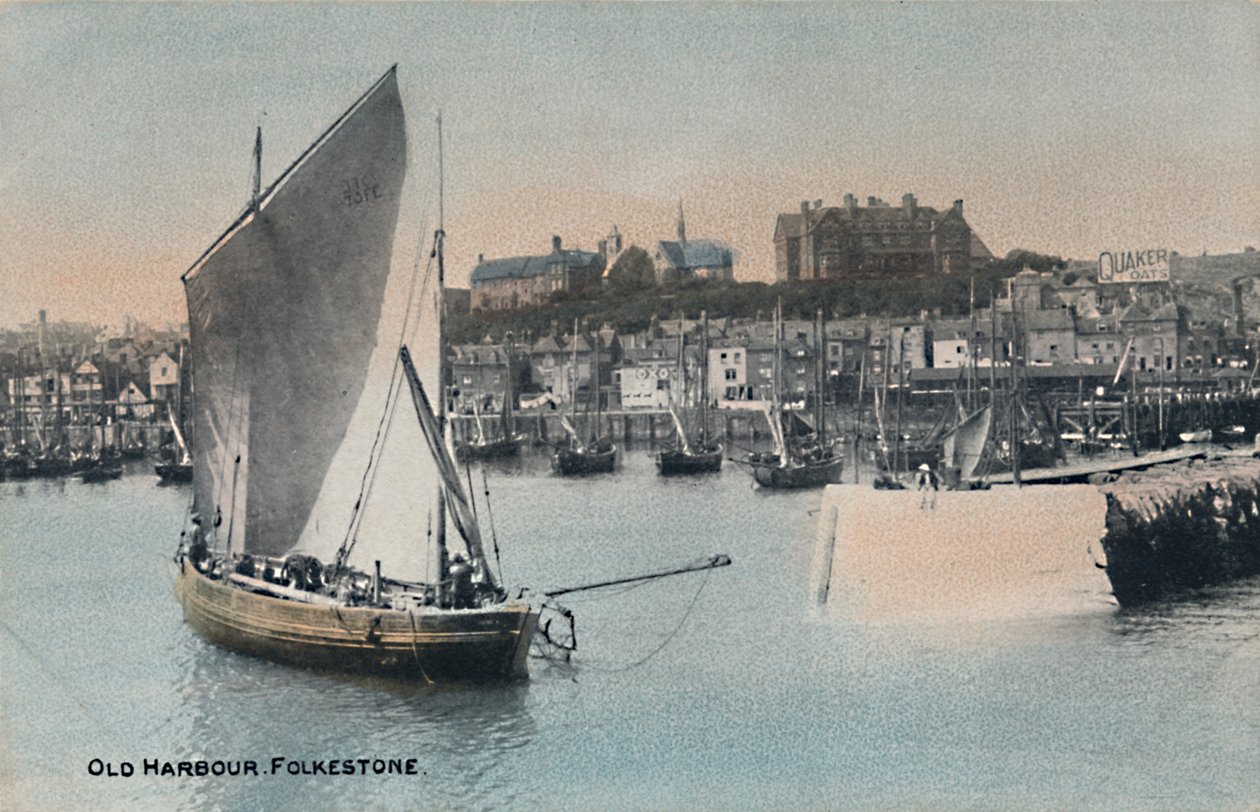 Stary Port. Folkestone, koniec XIX-początek XX wieku autorstwa Unbekannt
