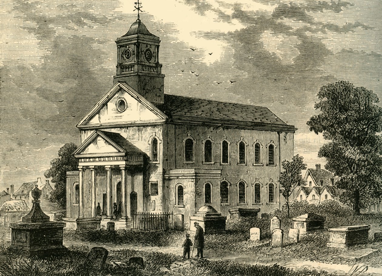 Stary kościół Newington w 1866 r., c1878 r. autorstwa Unbekannt
