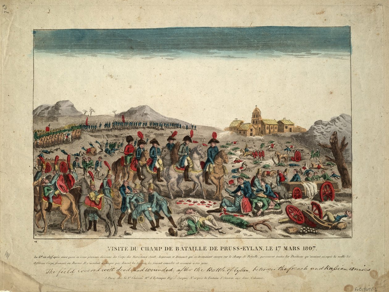 Na polu bitwy pod Eylau, 1807 autorstwa Unbekannt