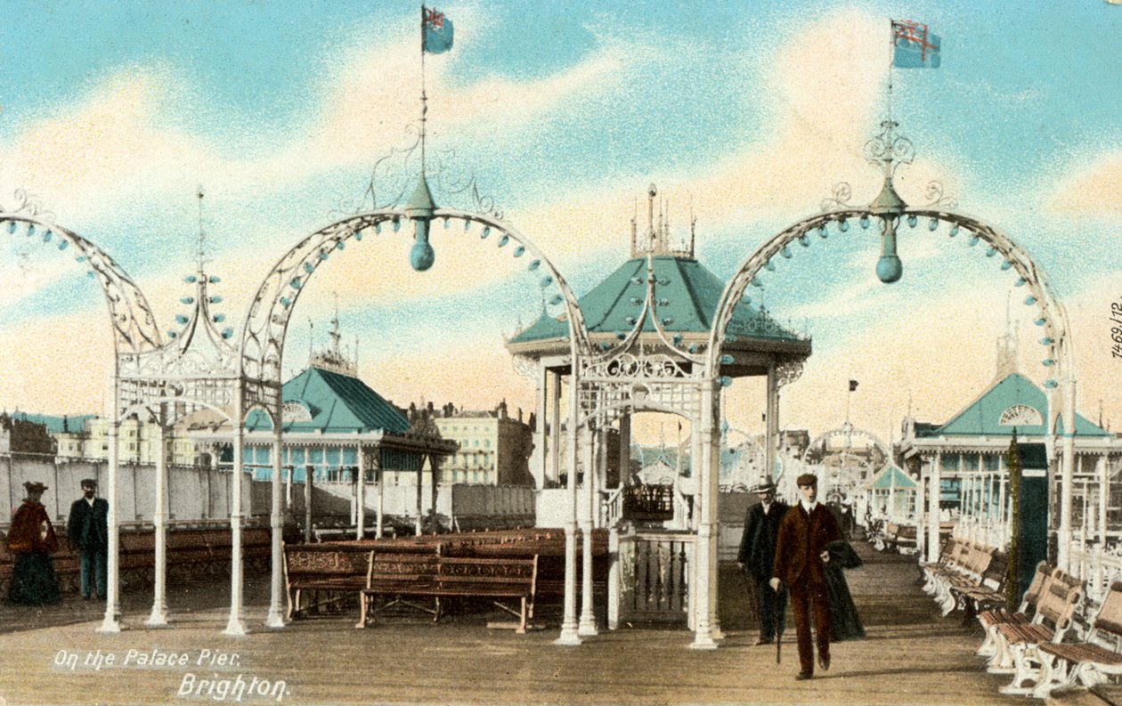 Na molo Palace, Brighton, Sussex, ok. 1900 autorstwa Unbekannt