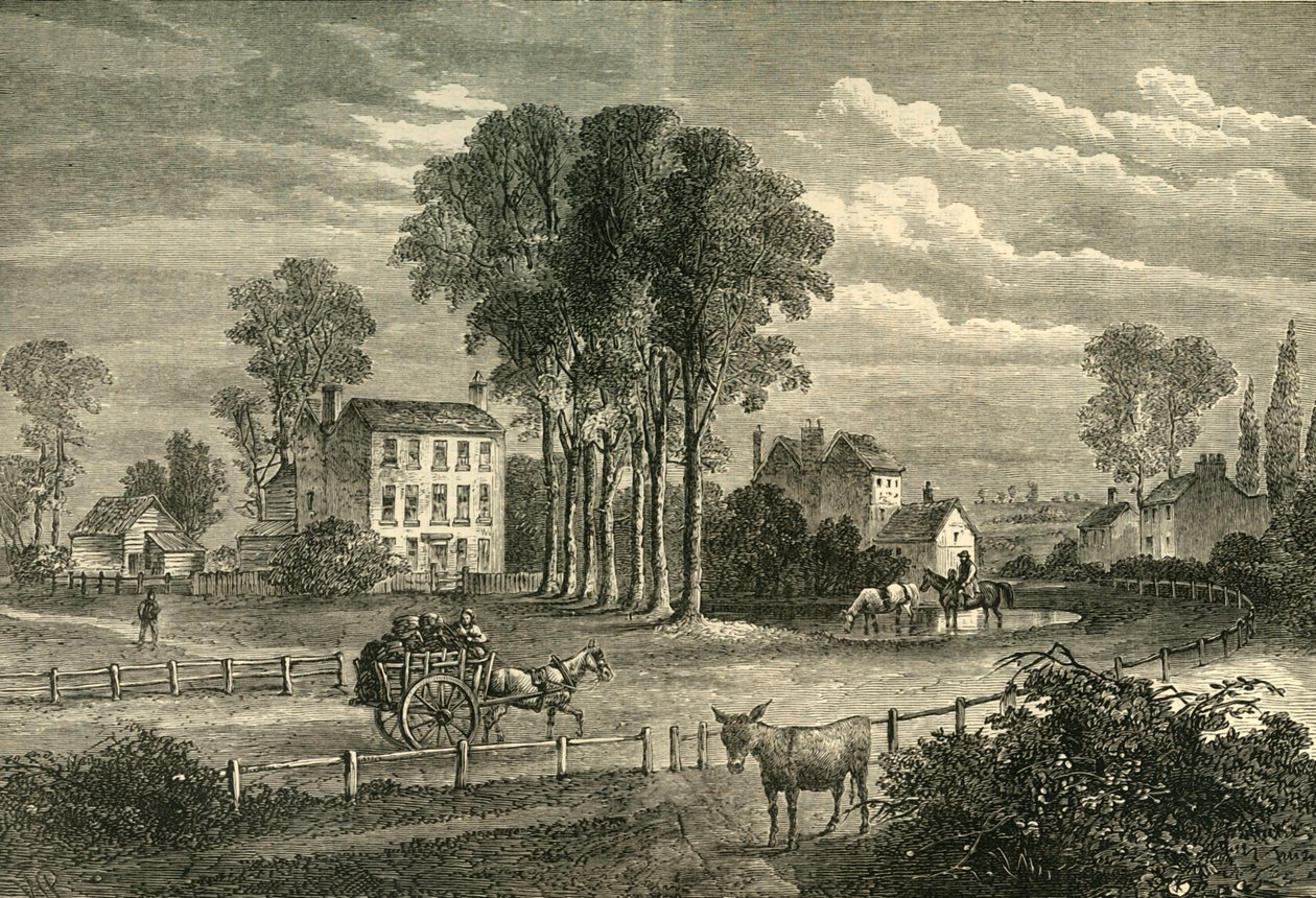 Paddington Green w 1750, c1876. autorstwa Unbekannt