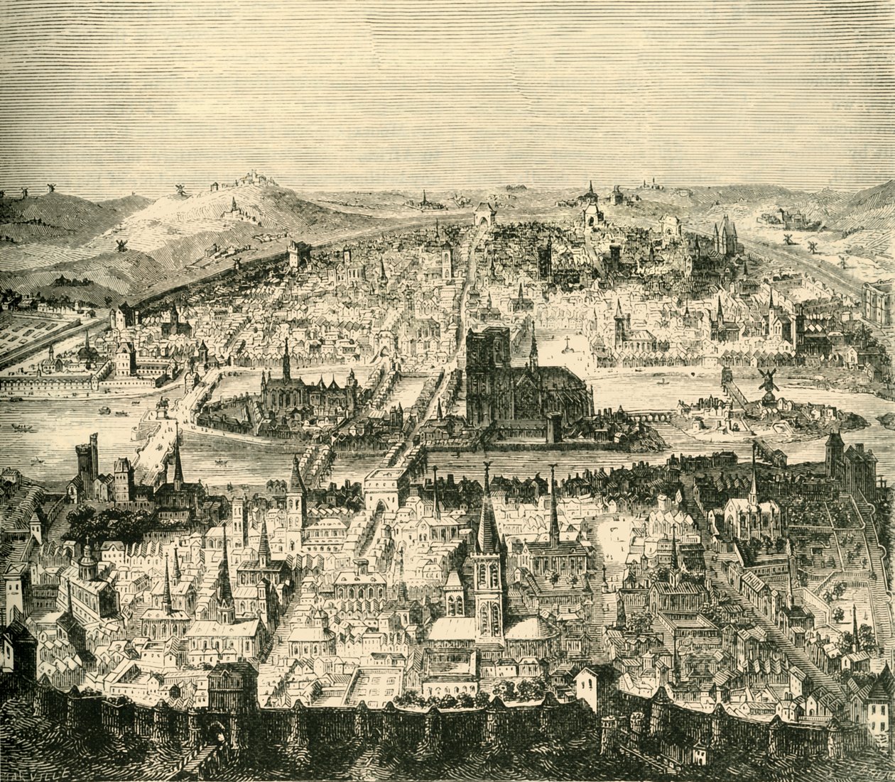 Paryż w XVII wieku, 1890. autorstwa Unbekannt