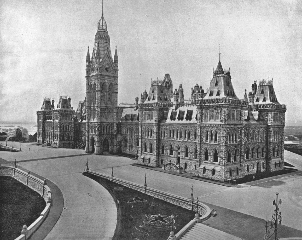 Budynki Parlamentu, Ottawa, Kanada, ok. 1900. autorstwa Unbekannt