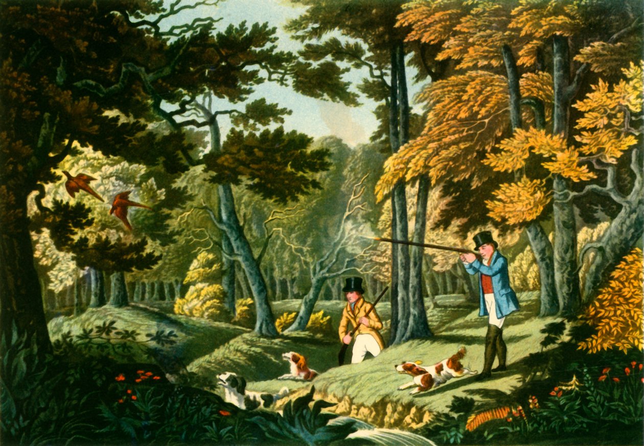 „Strzelanie bażantów w pobliżu Uxbridge”, ok. 1824, 1943. autorstwa Unbekannt
