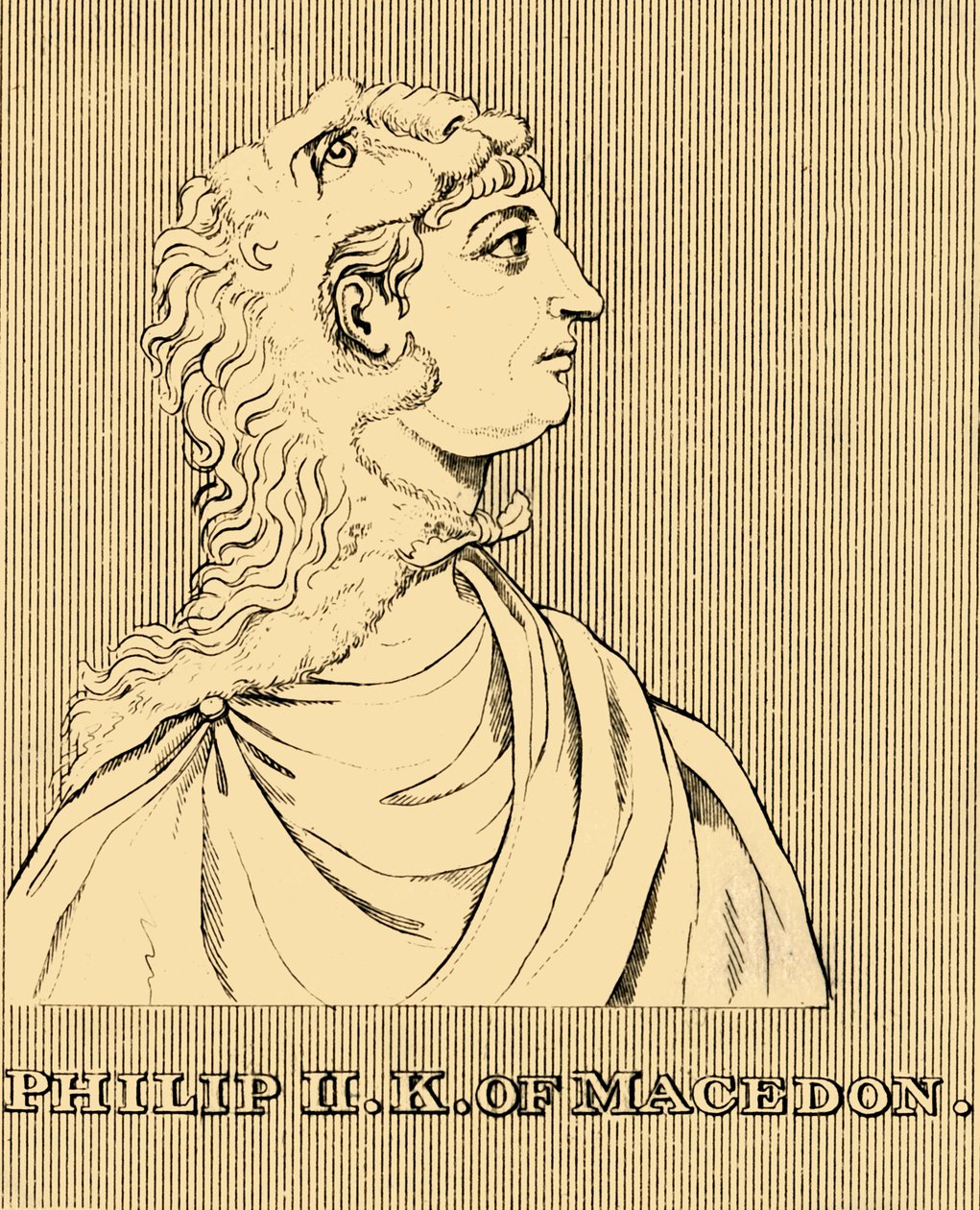 Filip II, król Macedonii, 382-336 pne, 1830. autorstwa Unbekannt