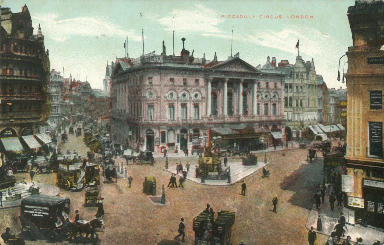 Piccadilly Circus, Londyn, koniec XIX-początek XX wieku. autorstwa Unbekannt