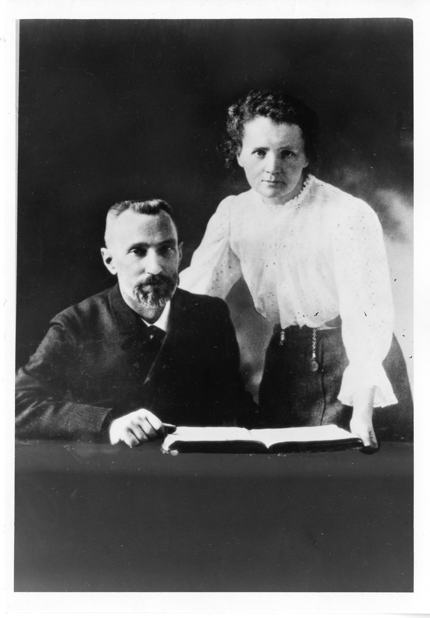 Pierre Curie 1859-1906 i Maria Skłodowska Curie 1867-1934 autorstwa Unbekannt