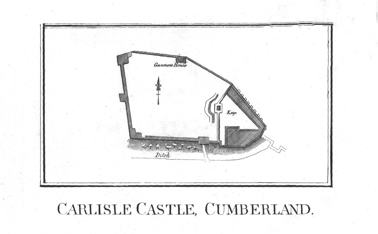 Plan zamku Carlisle, Cumberland, koniec XVIII wieku autorstwa Unbekannt
