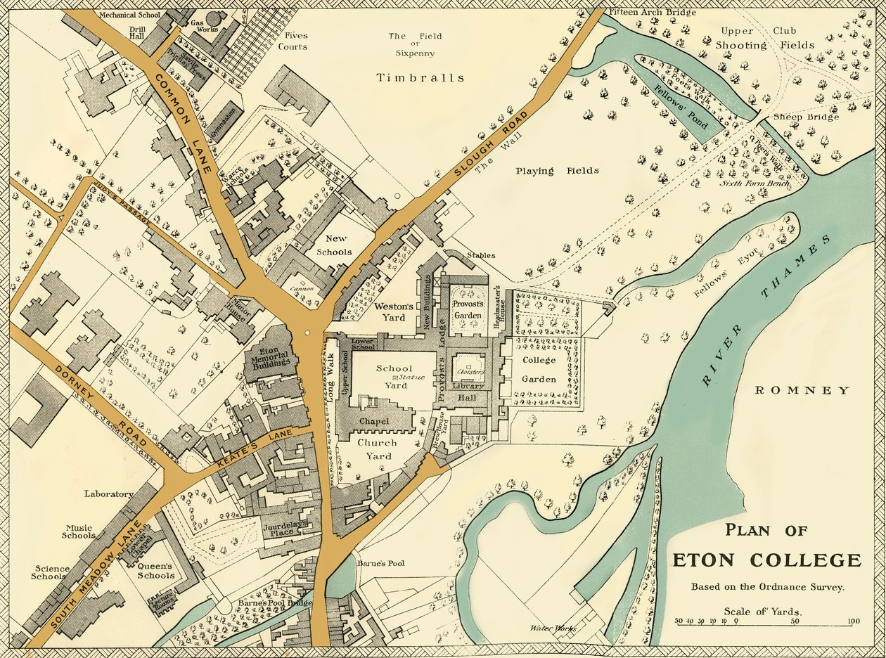 Plan Eton College, 1911. autorstwa Unbekannt