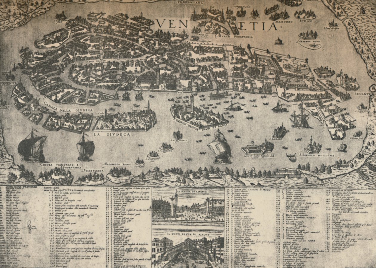 Plan Wenecji, c. 1590, 1925. autorstwa Unbekannt