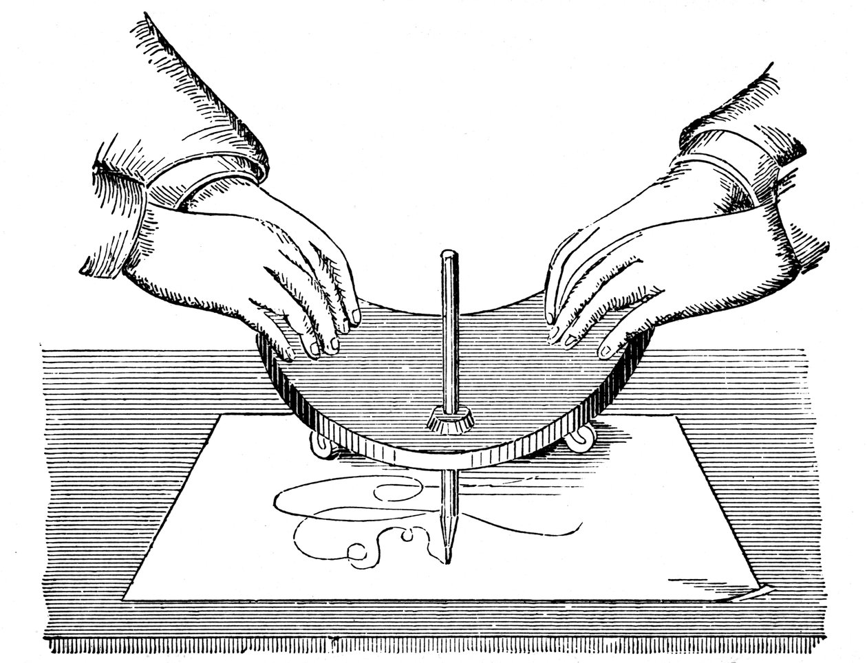 Planchette lub tablica Ouija, 1885 autorstwa Unbekannt