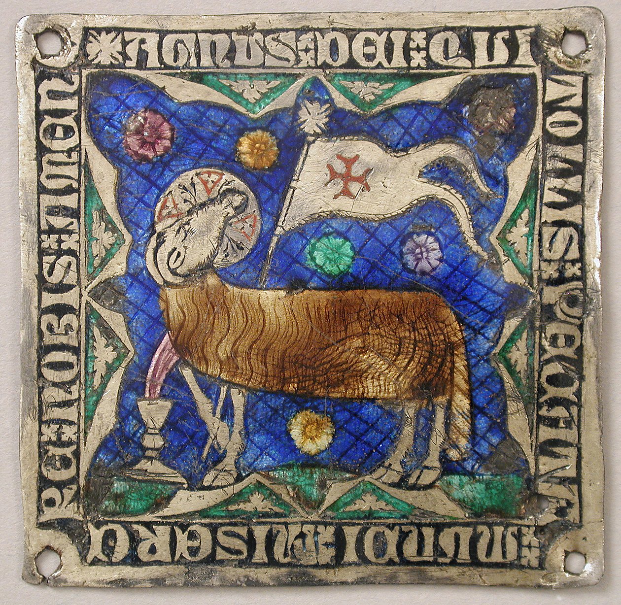 Tablica z Agnus Dei, katalońska, XIV wiek. autorstwa Unbekannt