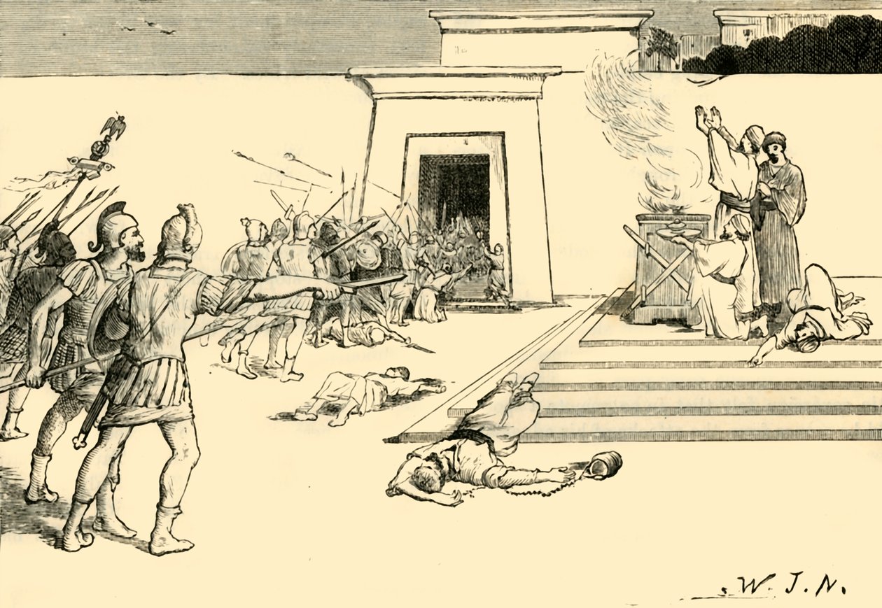 Pompejusz w Świątyni Jerozolimskiej, 1890. autorstwa Unbekannt
